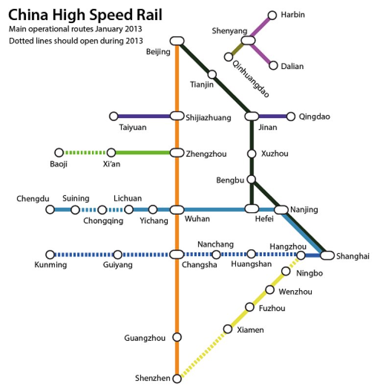 China's expanding high-speed train network